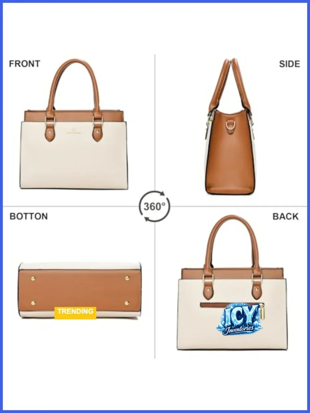 Women's Satchel Handbag Faux Leather Top Handle Crossbody